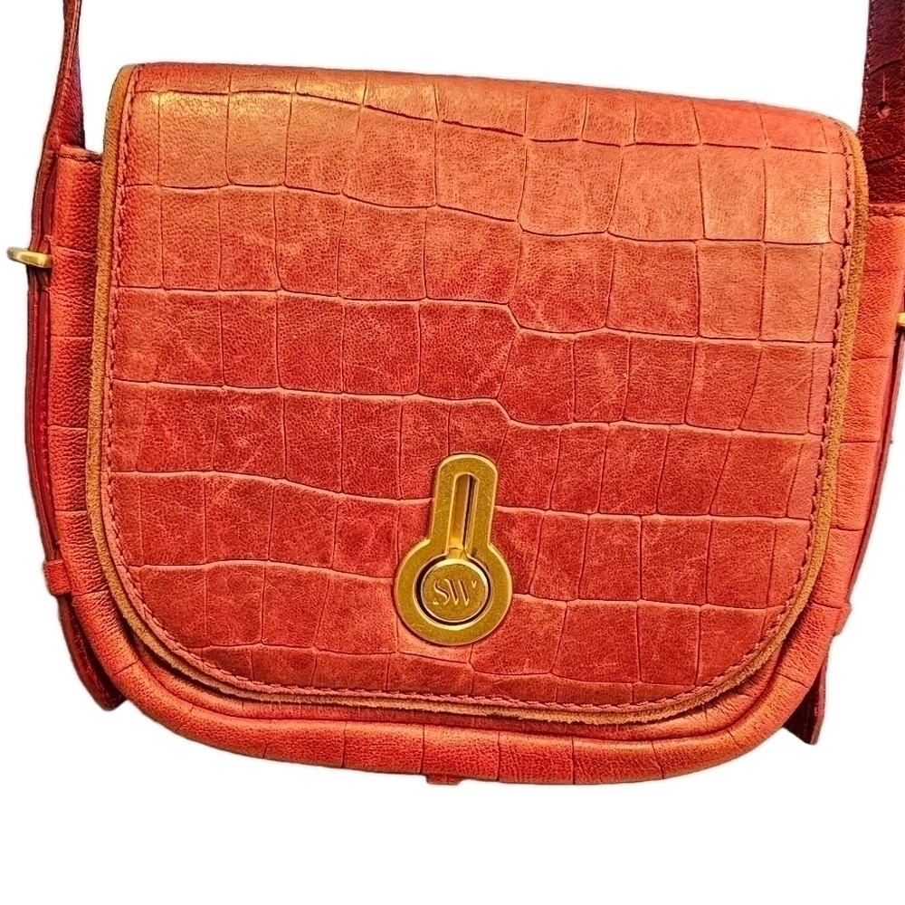 Stuart Weitzman Red crossbody purse. - Picture 2 of 9